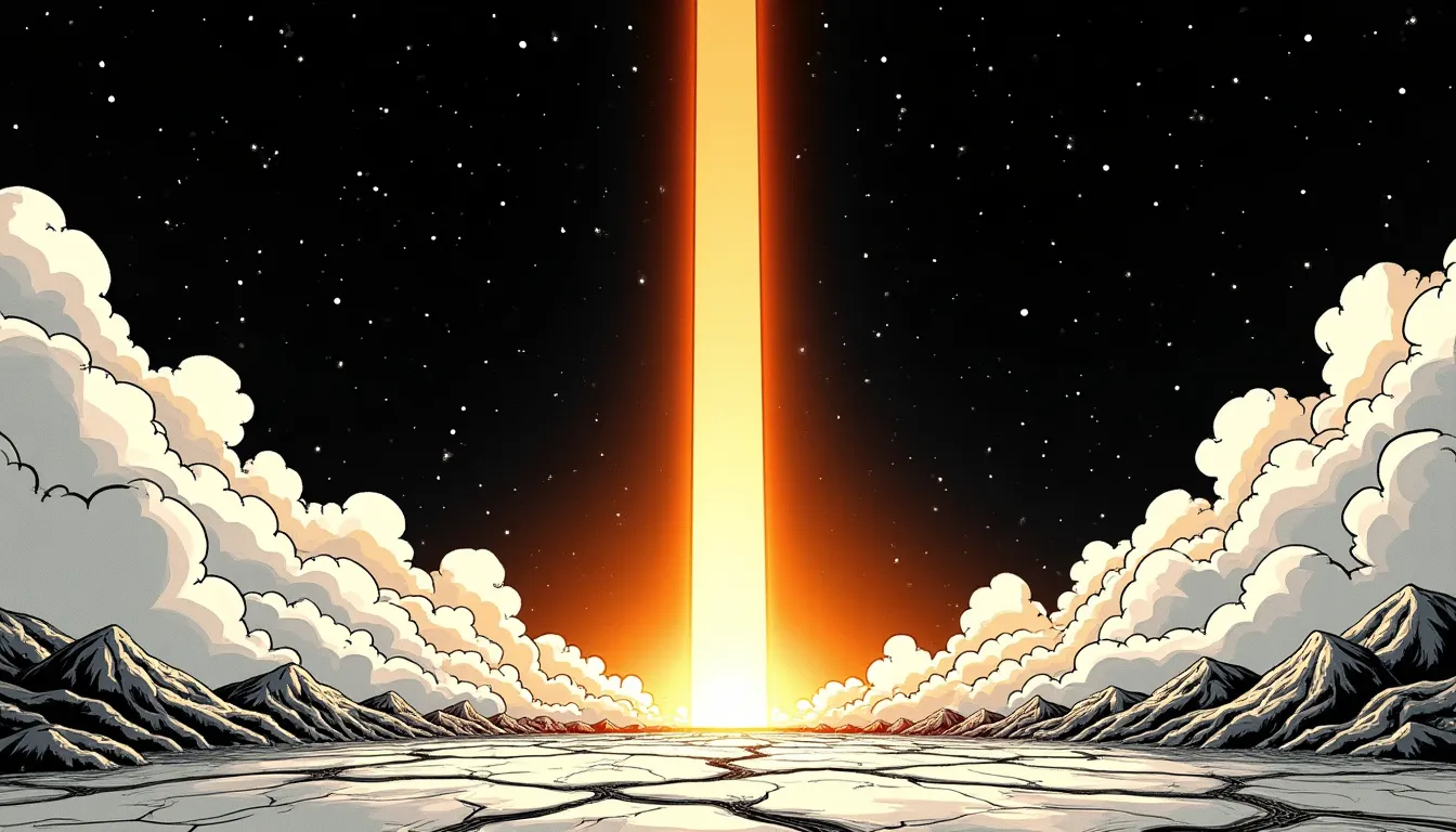 Echelle de puissance montant du sol vers l espace
